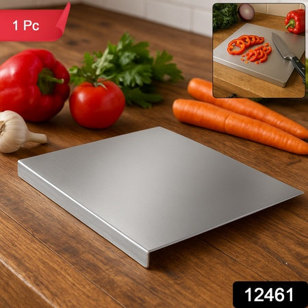 Premium Stainless Steel Anti-bacterial Chopping Board For Kitchen (1 Pc) Wukusy