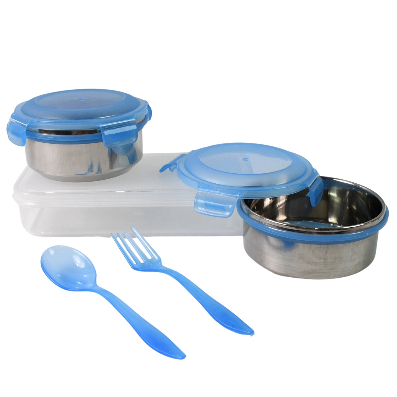 Sumo Lunch Box With Lunch Bag Plastic Lunch Box  Plastic Spoon Fork (2 Pc Set  With Lunch Box) Wukusy
