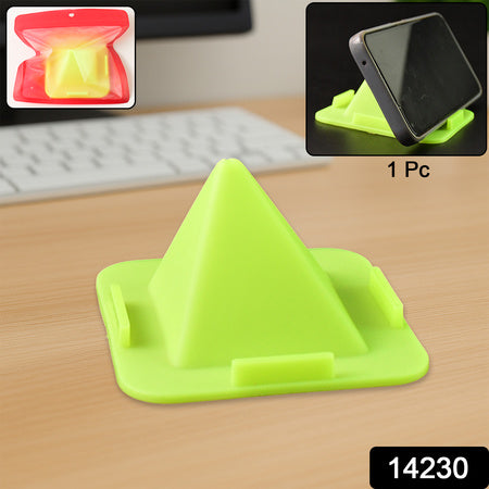 Virgin Mobile Accessories Universal Portable Four-sided Pyramid Shape Desktop Table Mobile Holder Stand (1 Pc) Wukusy