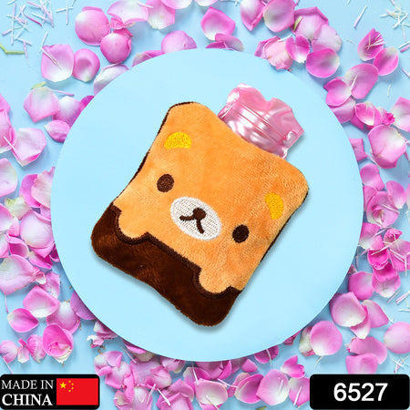 6527 Brown Panda Print Small Hot Water Bag With Cover For Pain Relief Neck Shoulder Pain And Hand Feet Warmer Menstrual Cramps. Wukusy