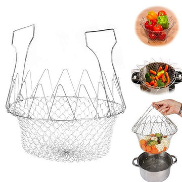 139 Foldable Strainer Chef Basket Wukusy