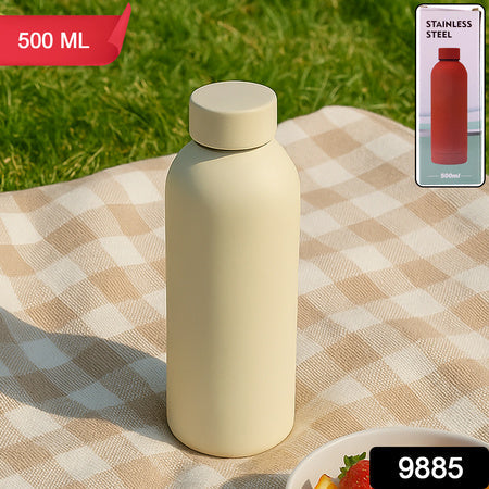 Stainless Steel Double Wall Vacuum-insulated Drink Water Bottle (Mix Color  500 Ml Approx) Wukusy