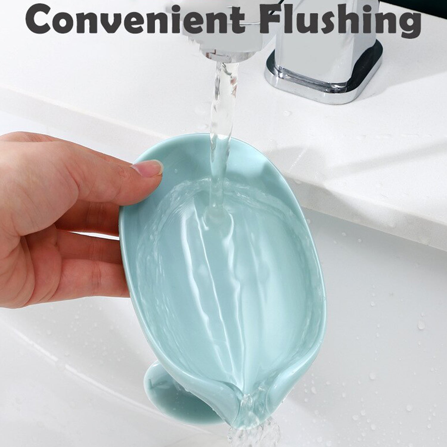 4831 Self Draining Soap Holder For Bathroom Leaf Shape Soap Dish Kitchen Soap Tray Wukusy