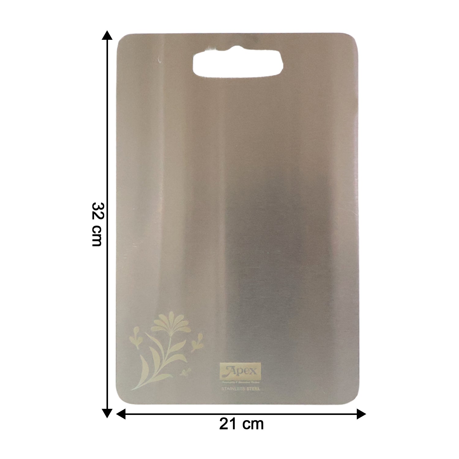 Apex Stainless Steel Multipurpose Small Chopping Cutting Board (210x320mm  1 Pc) Wukusy