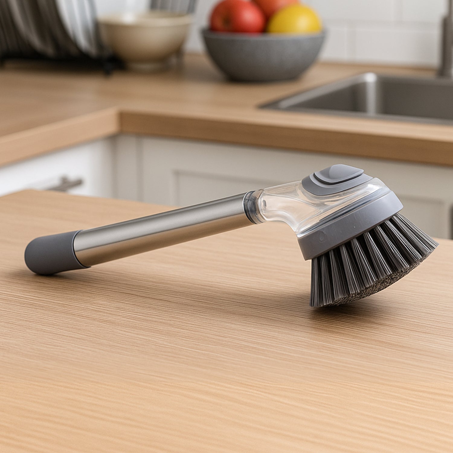 5939 Cleaning Brushes Set Scrub Brush Bathroom Brush Long Handle Liquid Dispenser Pot Washing Brush Wukusy