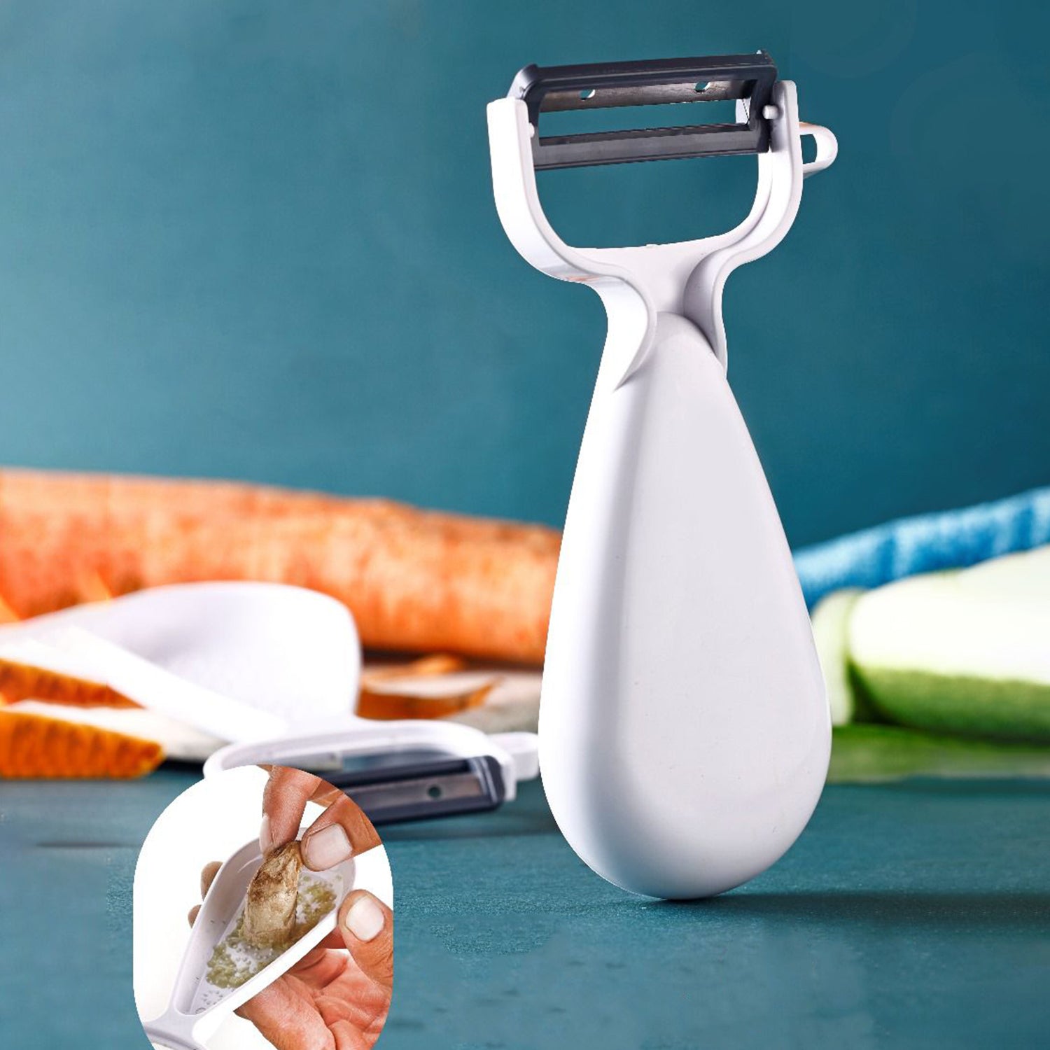 Apex Multipurpose Ginger Peeler With Stainless Steel Dual Blade Wukusy