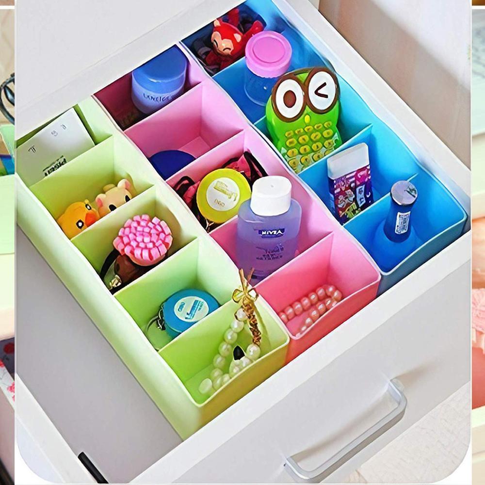 235 5-compartments Sockshandkerchiefunderwear Storage Box Socks Drawer Closet Organizer Storage Boxes (Pack Of 2) Wukusy