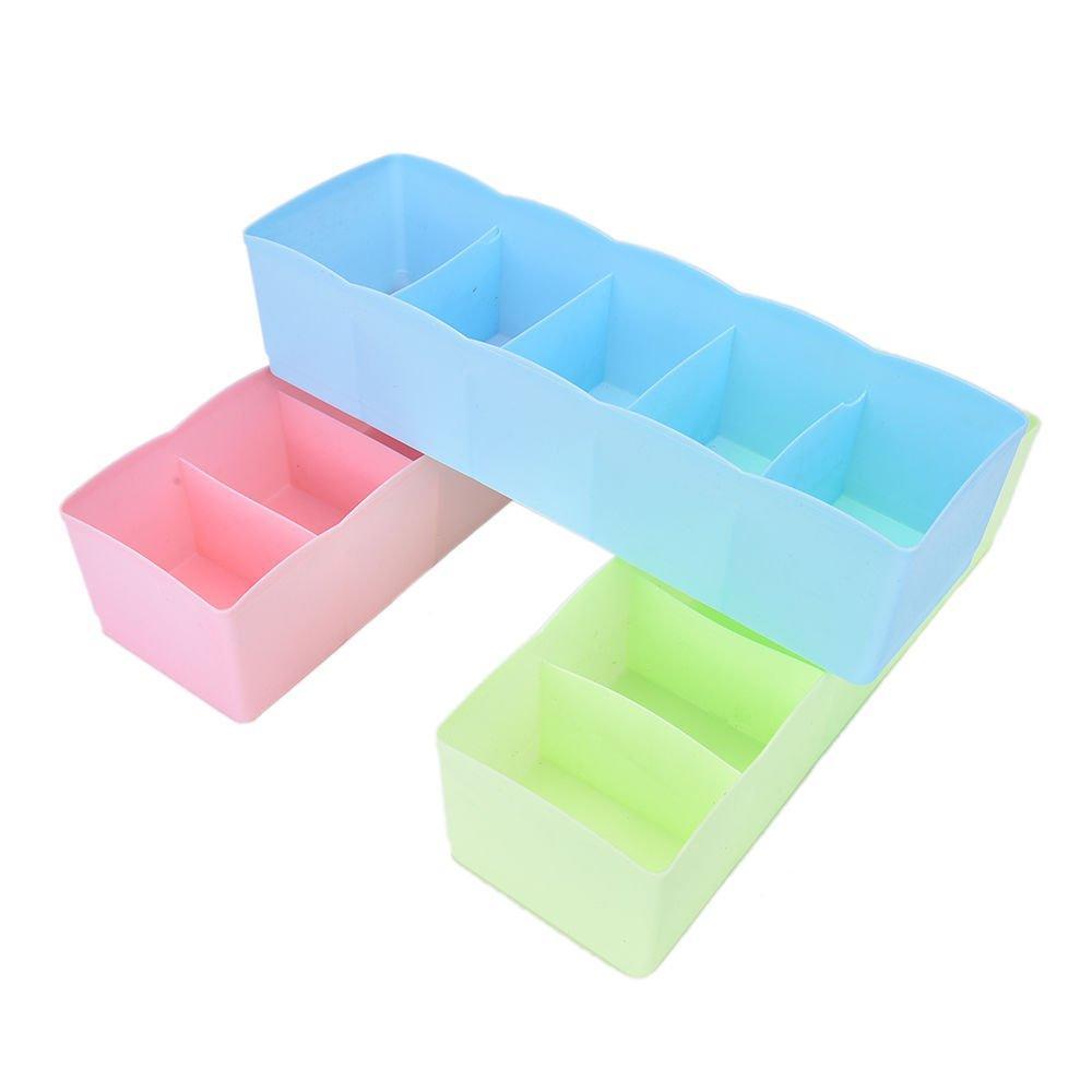 235 5-compartments Sockshandkerchiefunderwear Storage Box Socks Drawer Closet Organizer Storage Boxes (Pack Of 2) Wukusy