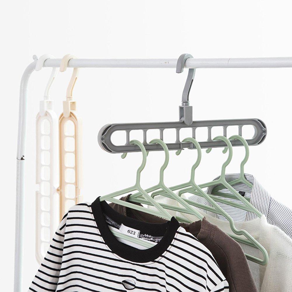 238 9 Hole Plastic Hanger Hanging Hook Indoor Wardrobe Clothes Organization Storage Balcony Windowsill Suit Racks Wukusy