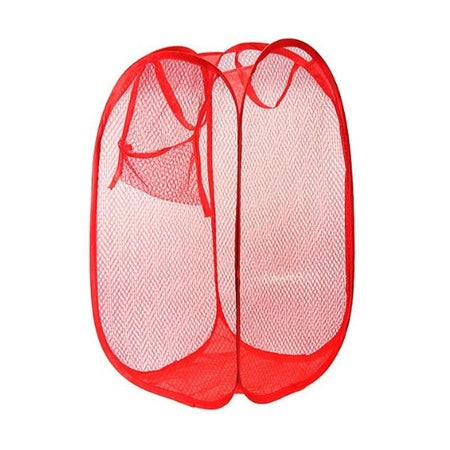248 Laundry Hamper Mesh Fabric For Ventilation Foldable Storage Pop Up Clothes Basket Wukusy