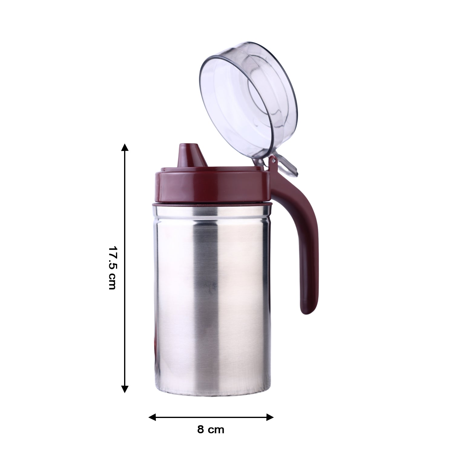 8126 Oil Dispenser Stainless Steel With Small Nozzle 500ml Oil Container. Wukusy