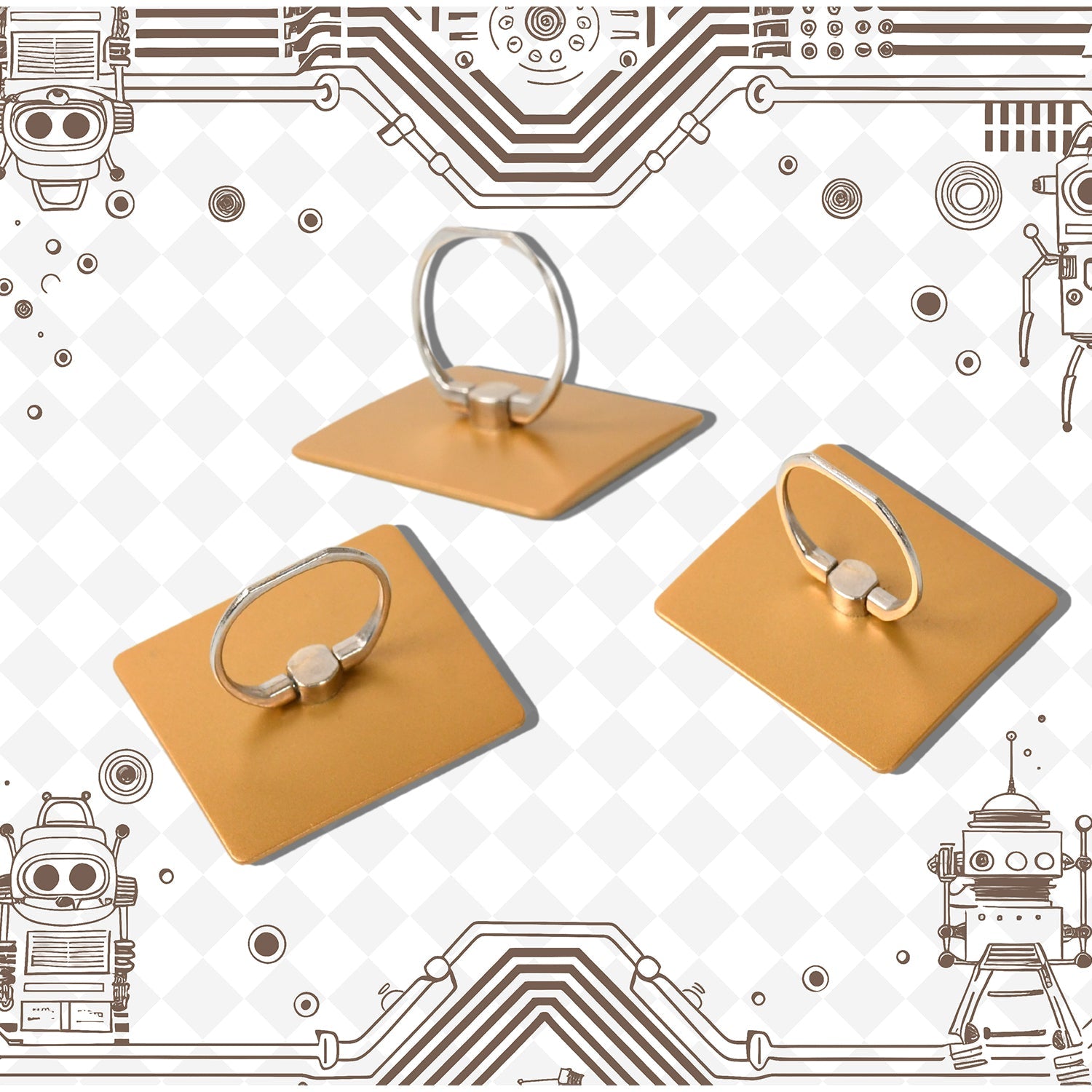 6547 Mobile Phone Finger Stand 360rotation Phone Ring Stand Holder Kickstand Hand Finger Grip (1 Pc) Wukusy