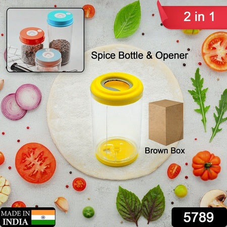 5789 Salt Bottle Salt Dispenser With Opener  Salt Shaker Pack Of 1 Seasoning Shaker High Quality Plastic Bottle For Home Cooking Picnic Camping Ration Salt Shakers (4 Pc Moq) Wukusy