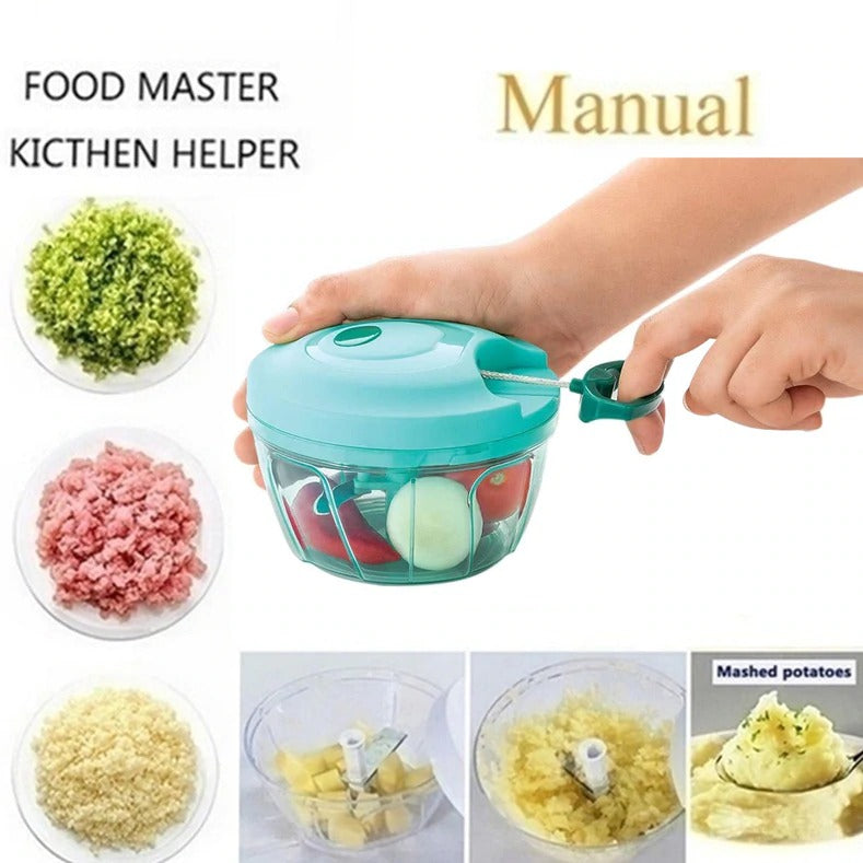 5959 Handy Mini Plastic Vegetable Chopper Cutter Onion Chopper Vegetables For Kitchen Accessories With 3 Blades Wukusy
