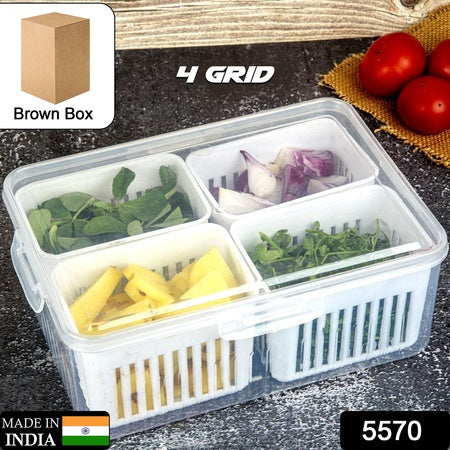 Fridge Storage Boxes Freezer Storage Containers Container For Kitchen Storage Set Storage In Kitchen Vegetable Storage Draining Crisper Refrigerator Food Box (1 Pc) Wukusy