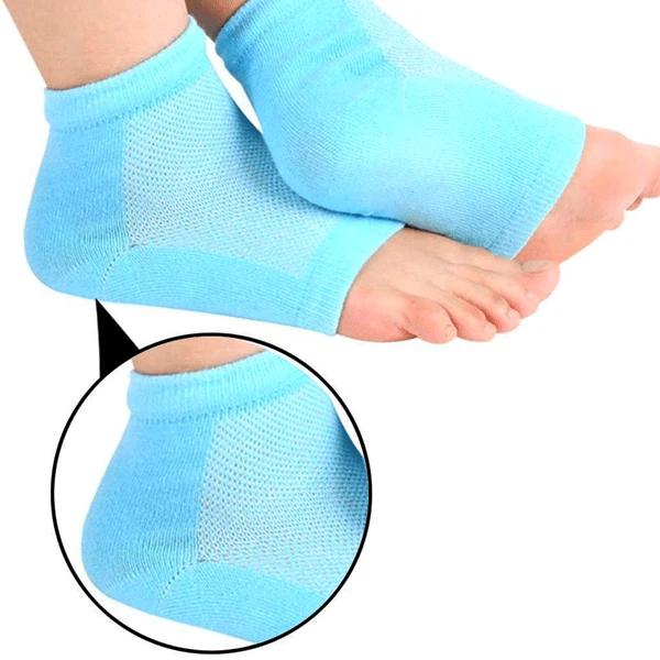 343 Heel Pain Relief Silicone Gel Heel Socks (Multicolor) Wukusy
