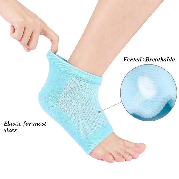 343 Heel Pain Relief Silicone Gel Heel Socks (Multicolor) Wukusy