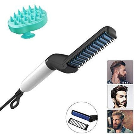 348 Mens Beard And Hair Curling Straightener (Modelling Comb) Wukusy