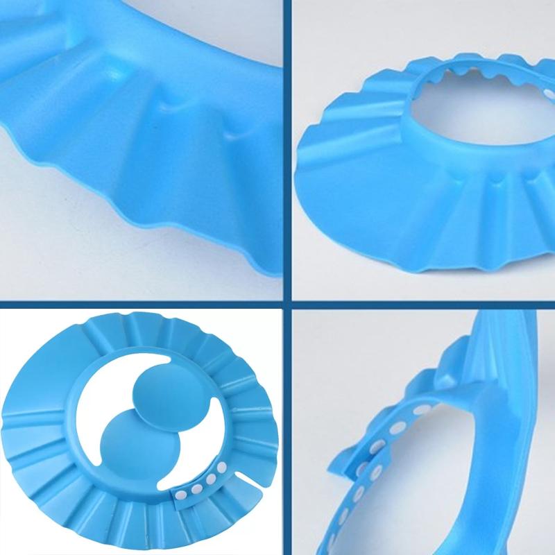 378 Adjustable Safe Soft Baby Shower Cap Wukusy