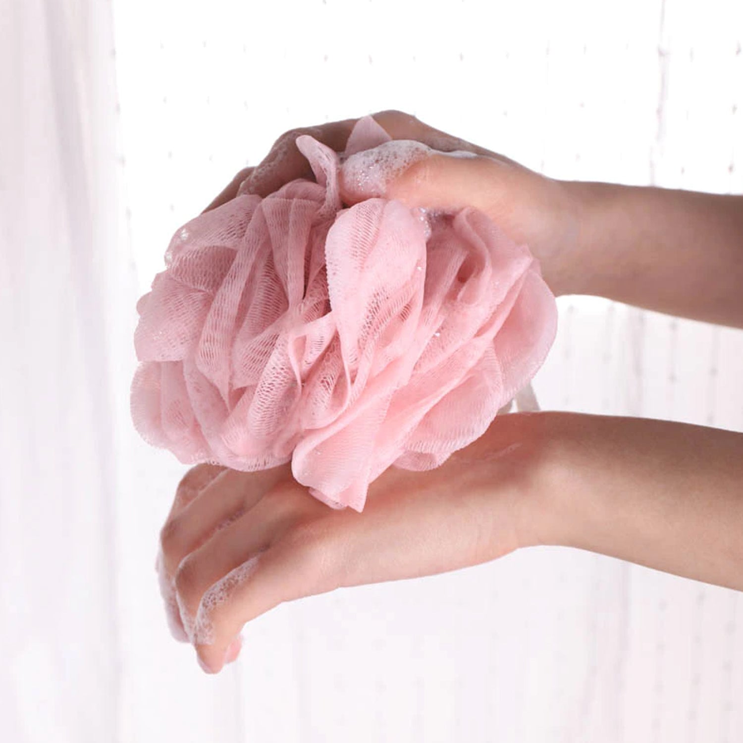 1462b Bath Sponge Round Loofah And Back Scrubber For Men And Women Wukusy