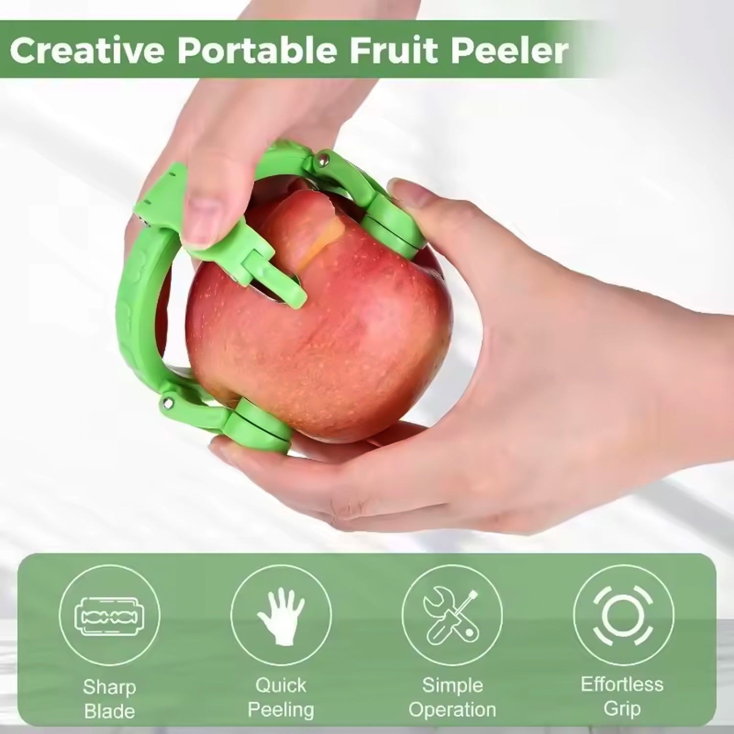 Adjustable Apple Peeler Cutter With Holder Ring Wukusy