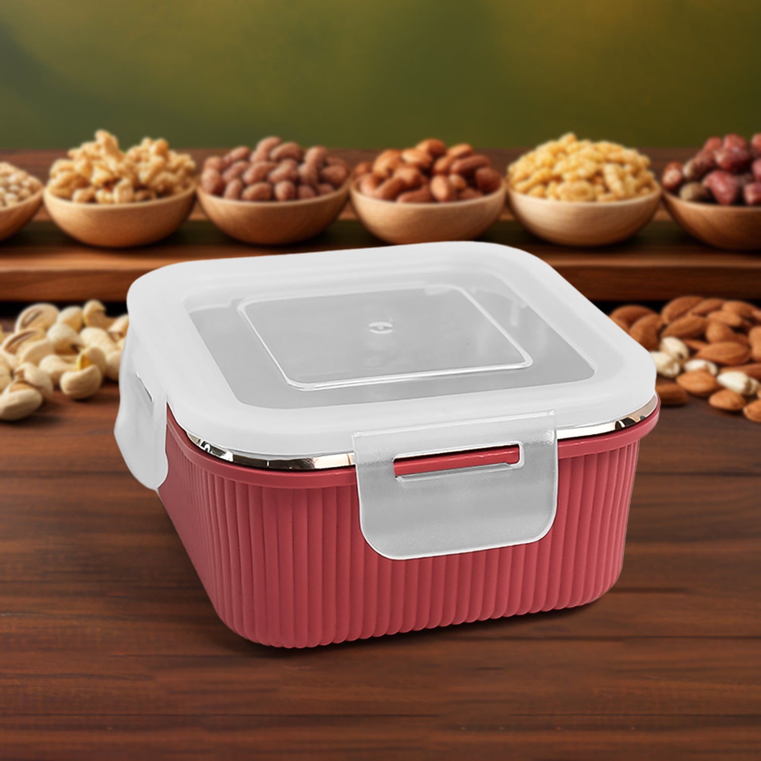 Apex Victor Square Food Storage Container (400 Ml  1 Pc) Wukusy