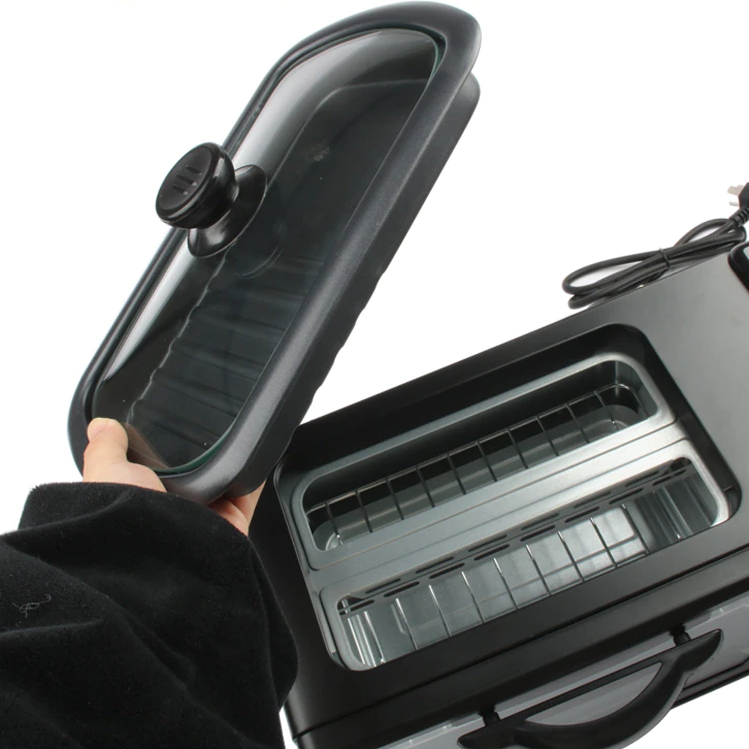 2788 3 In 1 Breakfast Maker Portable Toaster Oven Grill Pan  Coffee Maker Full Breakfast Ready At One Go Wukusy