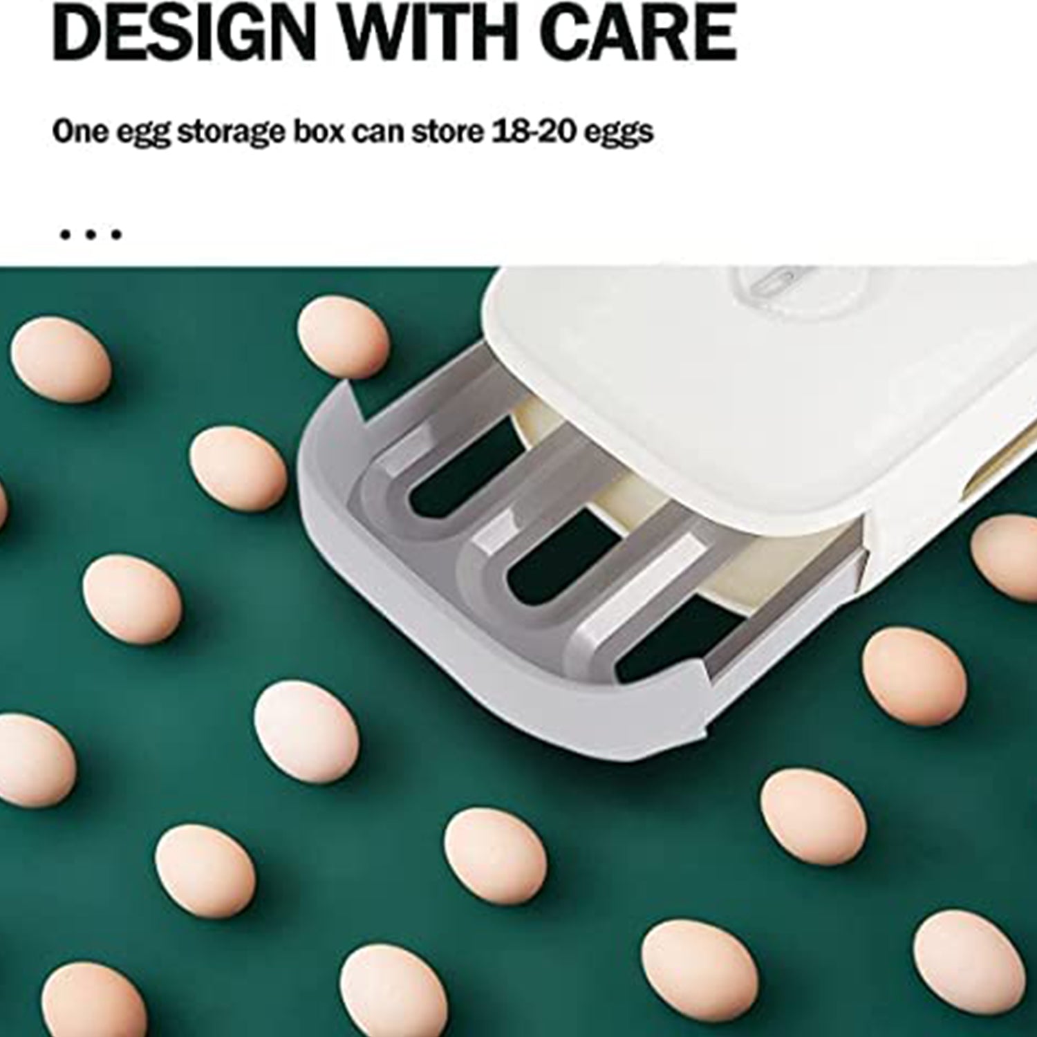 5723 Egg Storage Box Plastic Egg Drawer Fridge Egg Organizer Egg Keeper Refrigerator Egg Drawer Plastic Egg Carton Covered Egg Holder Pantry Egg Bin Household Egg Tray (1 Pc) Wukusy