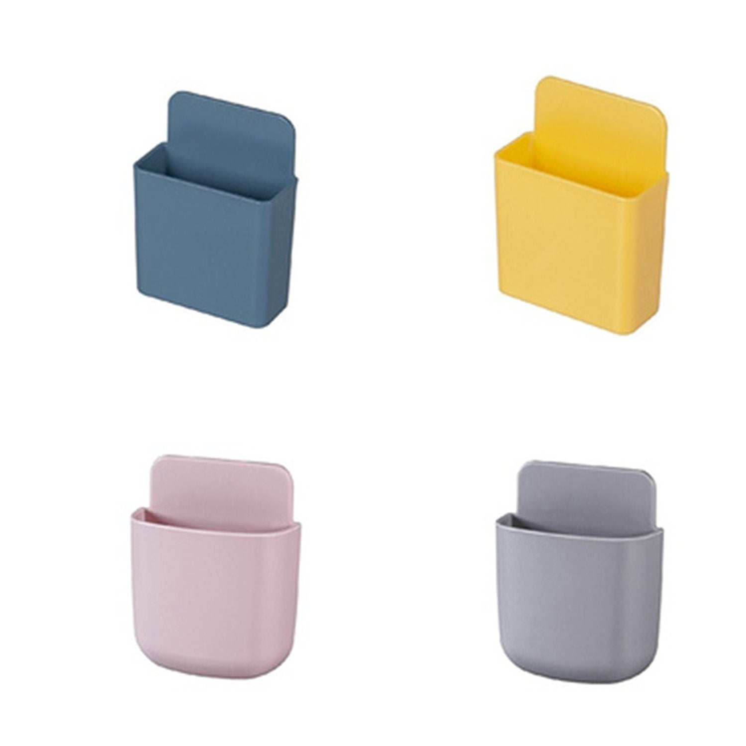 1374 Wall Mounted Storage Case With Mobile Phone Charging Port Plug Holder - Pack Of 4 Pcs Wukusy