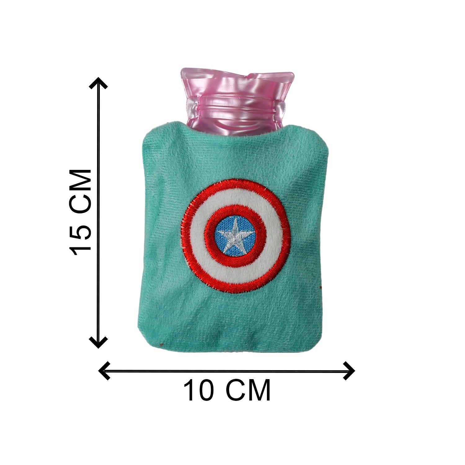 6517 Captain Americas Shield Small Hot Water Bag With Cover For Pain Relief Neck Shoulder Pain And Hand Feet Warmer Menstrual Cramps. Wukusy