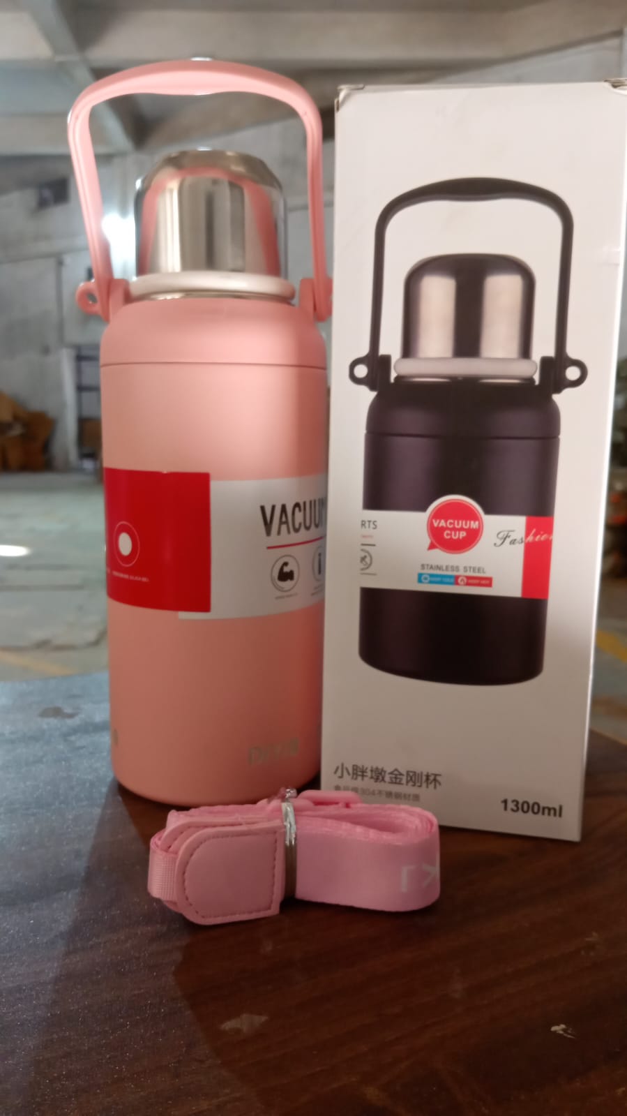 13036 Stainless Steel Tumblers 316 Stainless Steel Vacuum Insulated Cup  Bottle Portable Travel Kettle  Water Bottle With Handle Outdoor Large Capacity Sports Kettle Cups  Bottle (1300 Ml) Wukusy