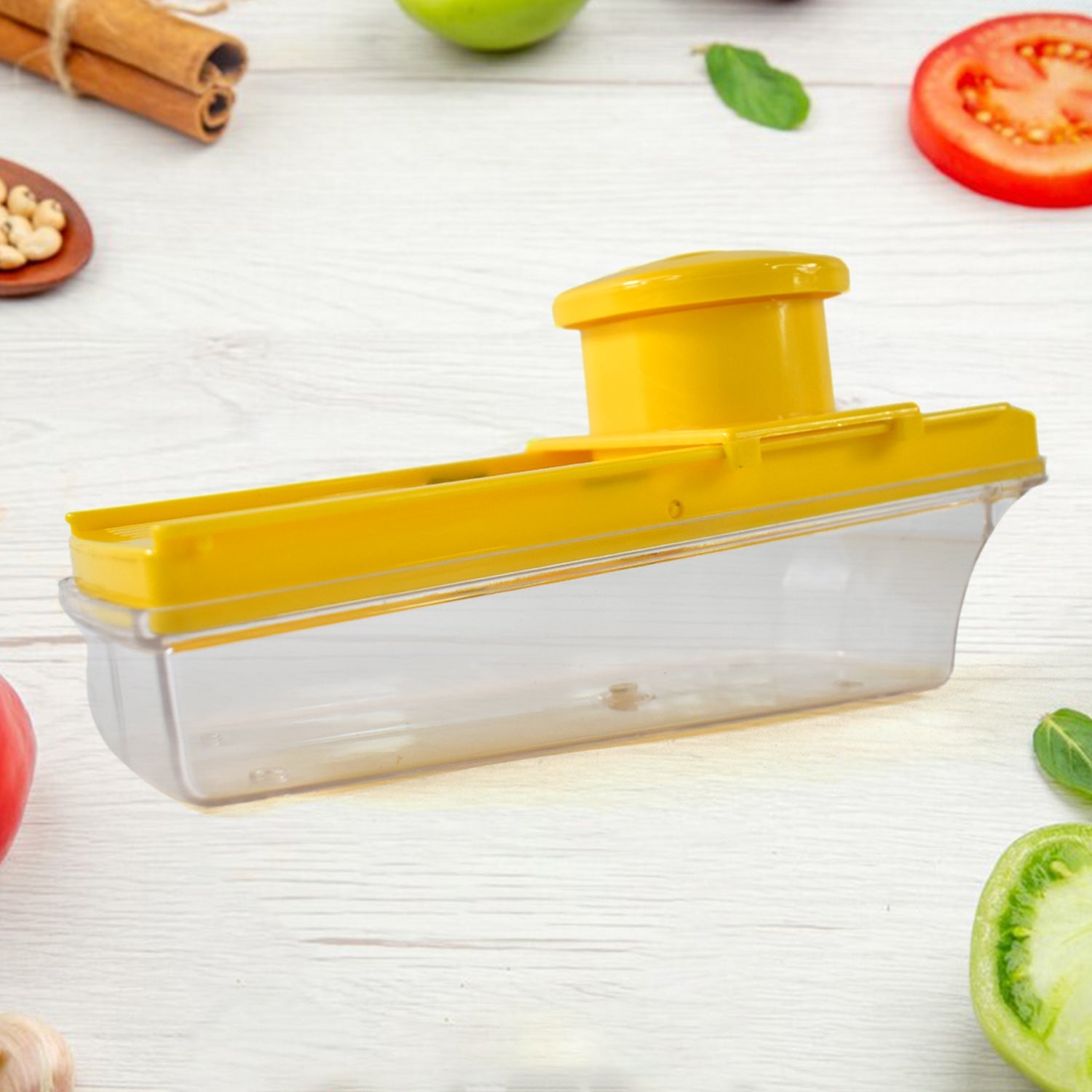 Big Multipurpose Vegetable And Fruit Slicer (Yellow  1 Pc) Wukusy