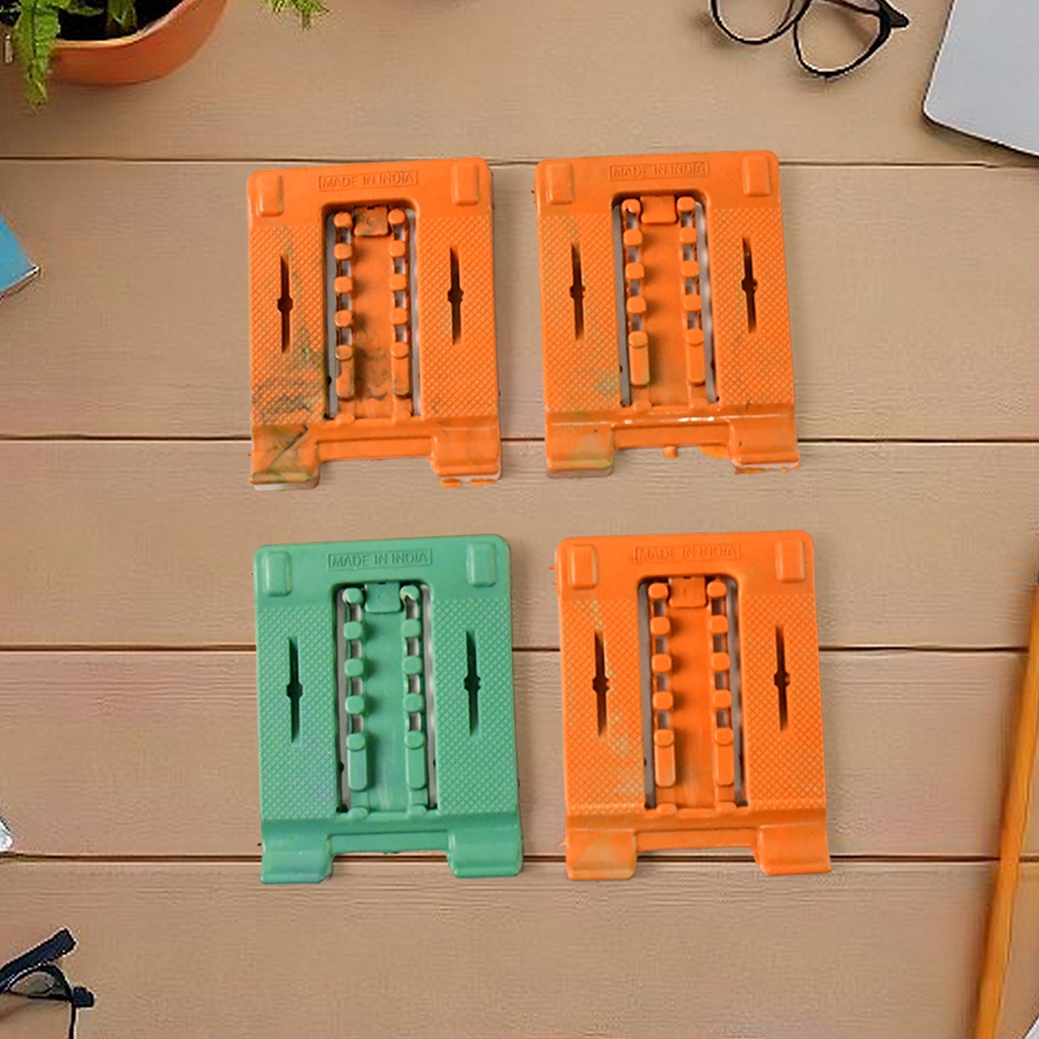 Adjustable 4 Steps Foldable Mobile Stand Holder (4 Pc) Wukusy