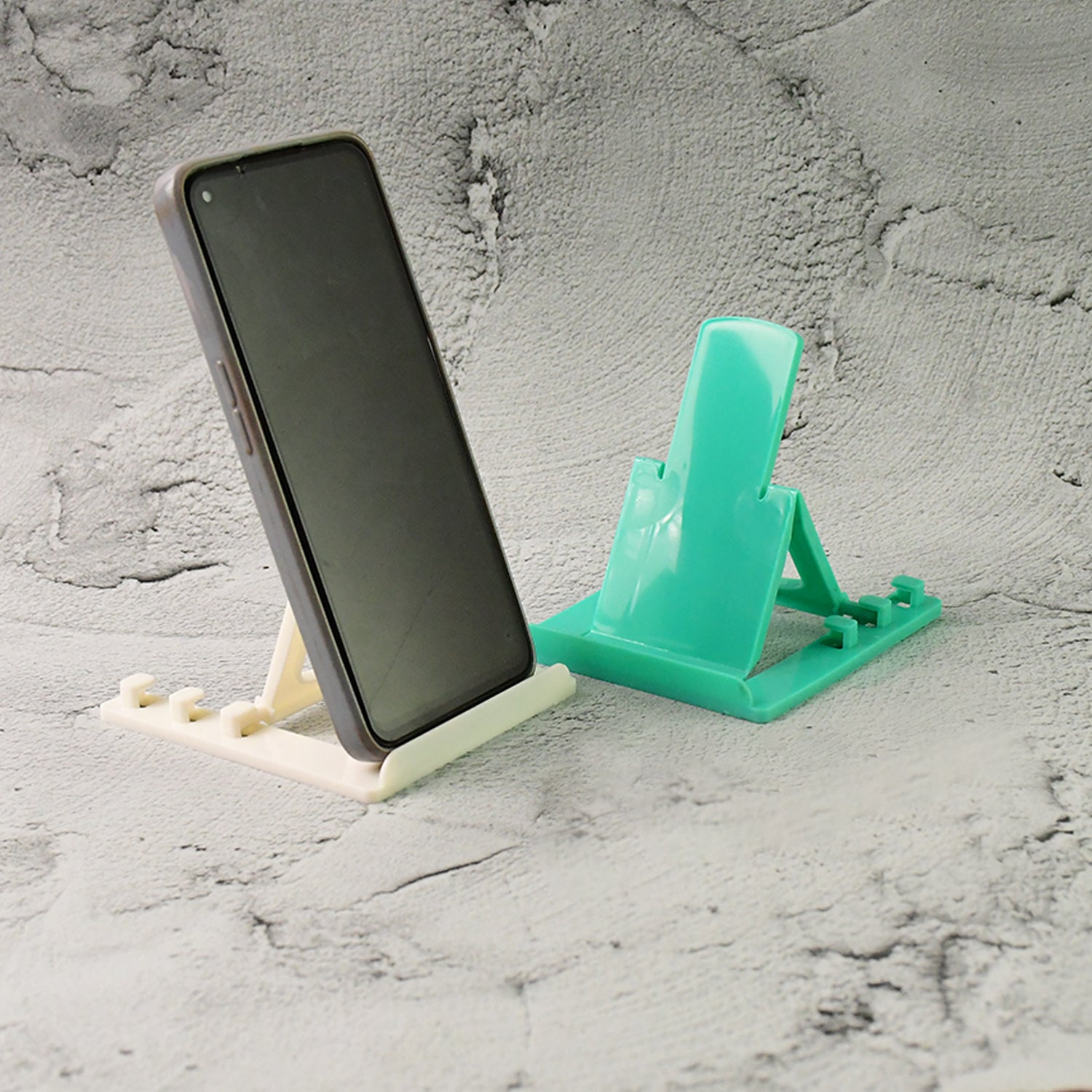 Adjustable Foldable Plastic Mobile Phone Stand Holder (2 Pc) Wukusy
