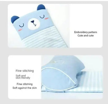 HOme Decor™ Ergonomic Baby Head Pillow  Prevents Flat Head | Natural Millet Filling | Breathable, Washable | Ages 0–12 Months  - baby head pillow