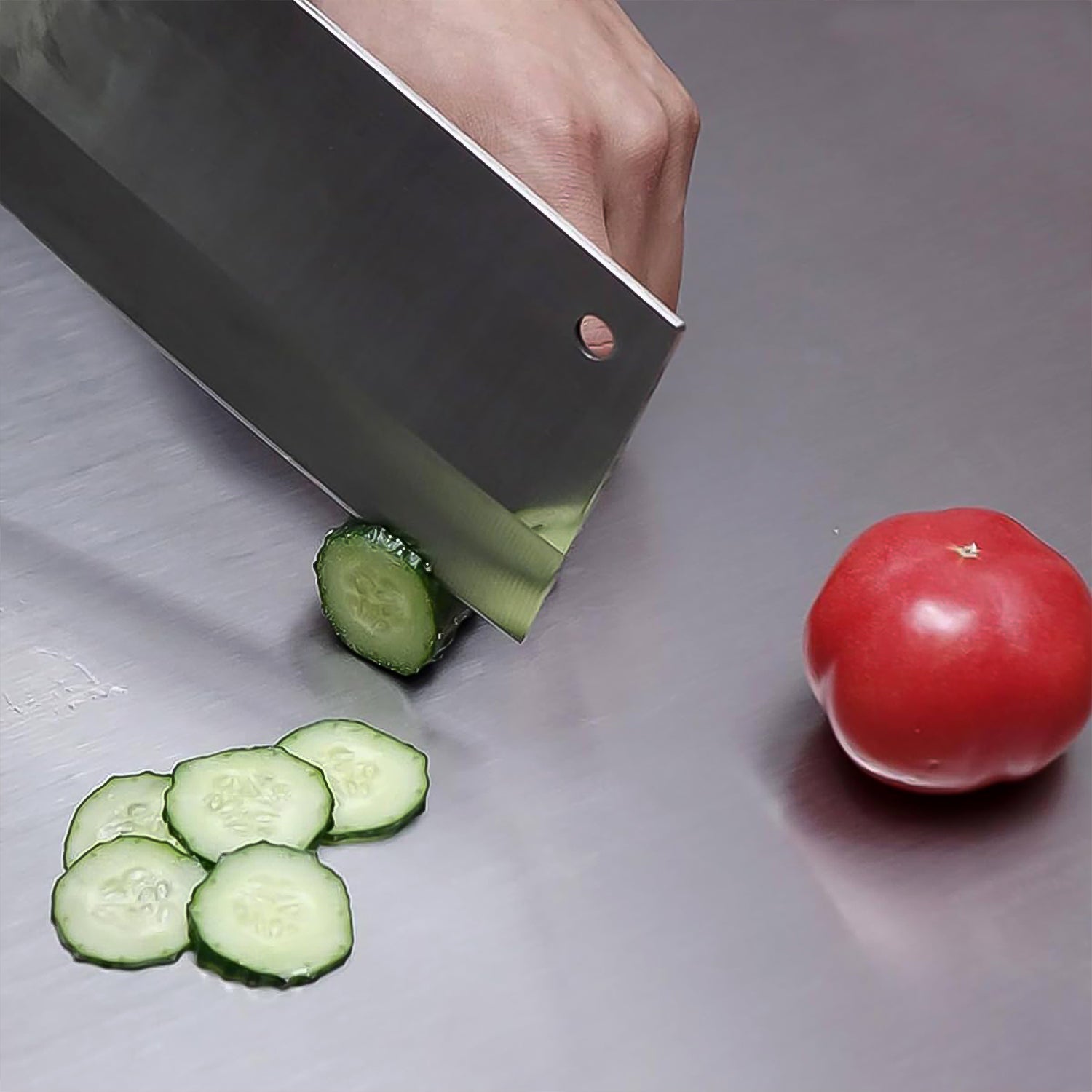 Premium Stainless Steel Anti-bacterial Chopping Board For Kitchen (1 Pc) Wukusy