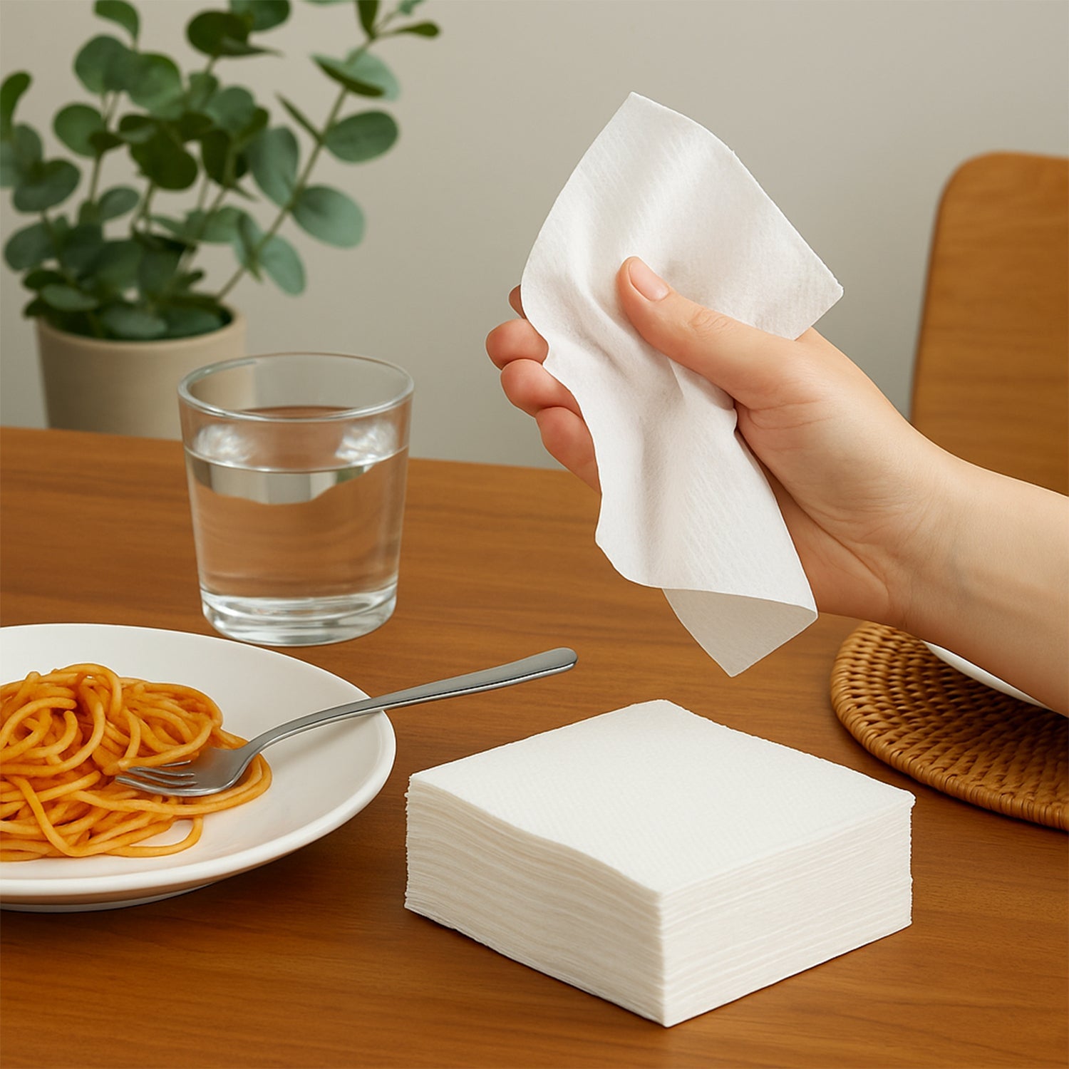 Soft  Absorbent Disposable Tissue Paper  Napkins Set (50 Pc) Wukusy