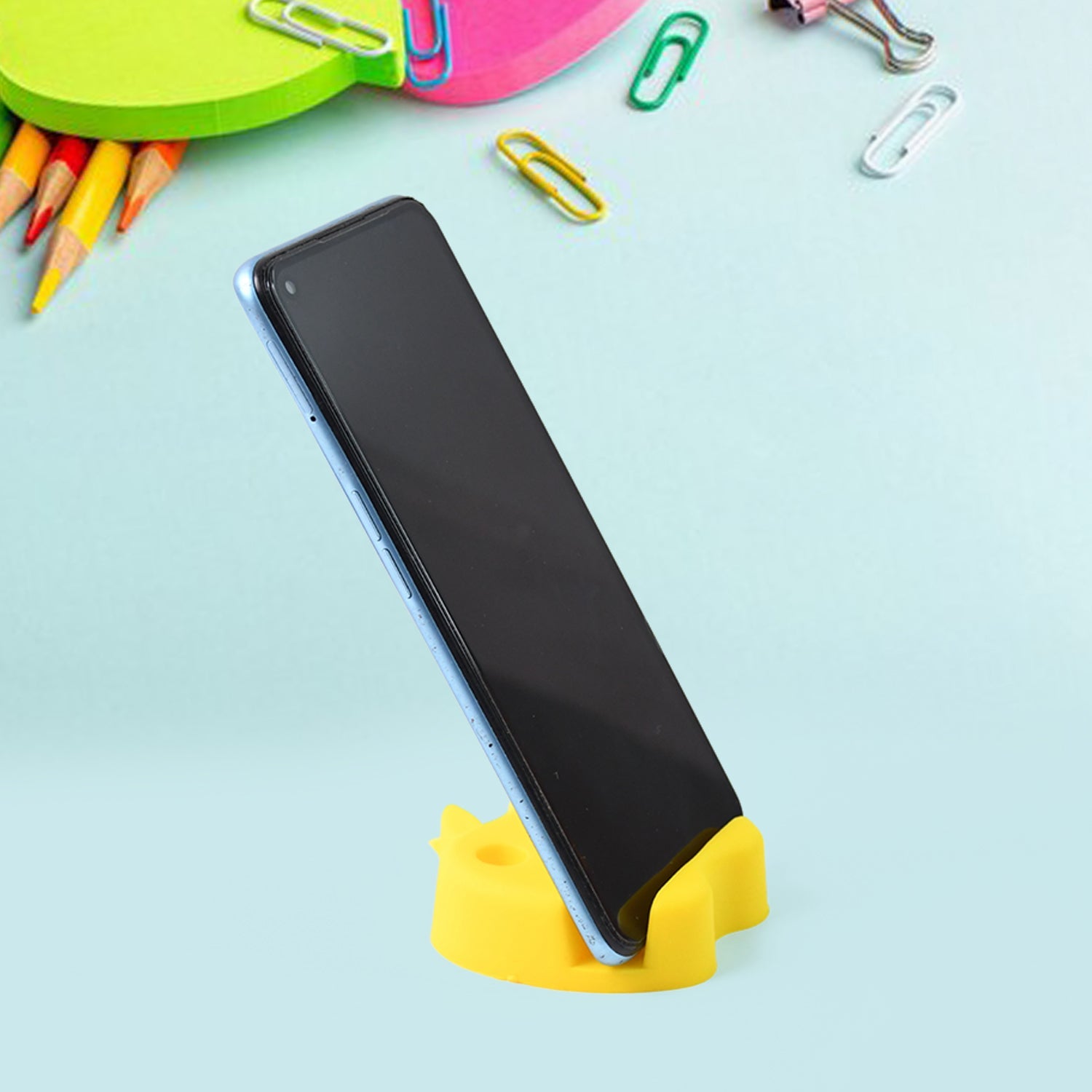 Multi-functional Apple-shaped Plastic Mobile Stand With Pen Holder (1 Pc  Mix Color) Wukusy