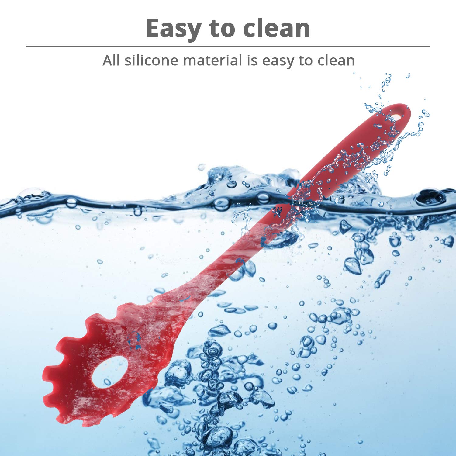 5441 Pasta Fork Silicone Cookware Spaghetti Strainer Server Spoon No Hurt The Pot High Temperature Resistant Nonslip. Wukusy