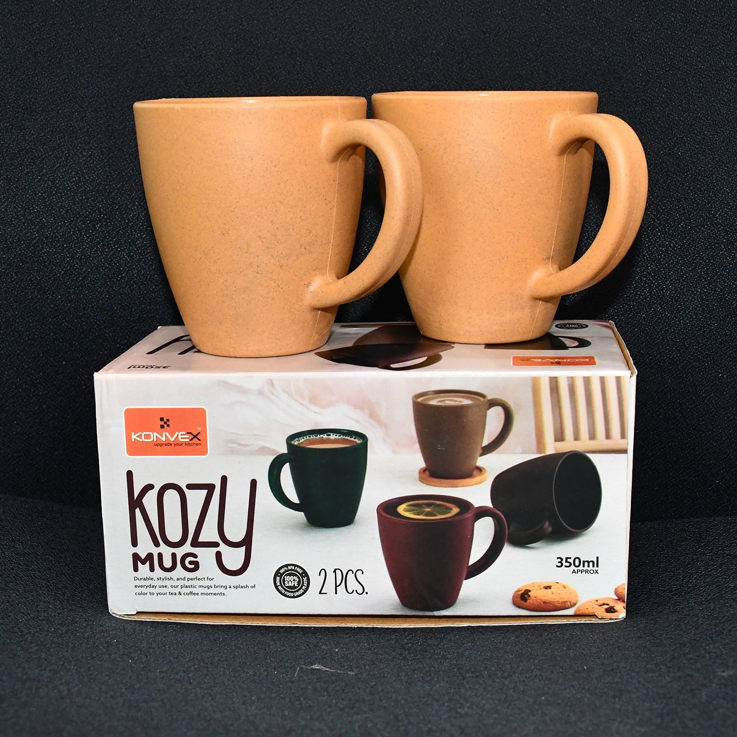 Konvex Premium Coffee And Tea Mugs (2 Pc  350ml) Wukusy