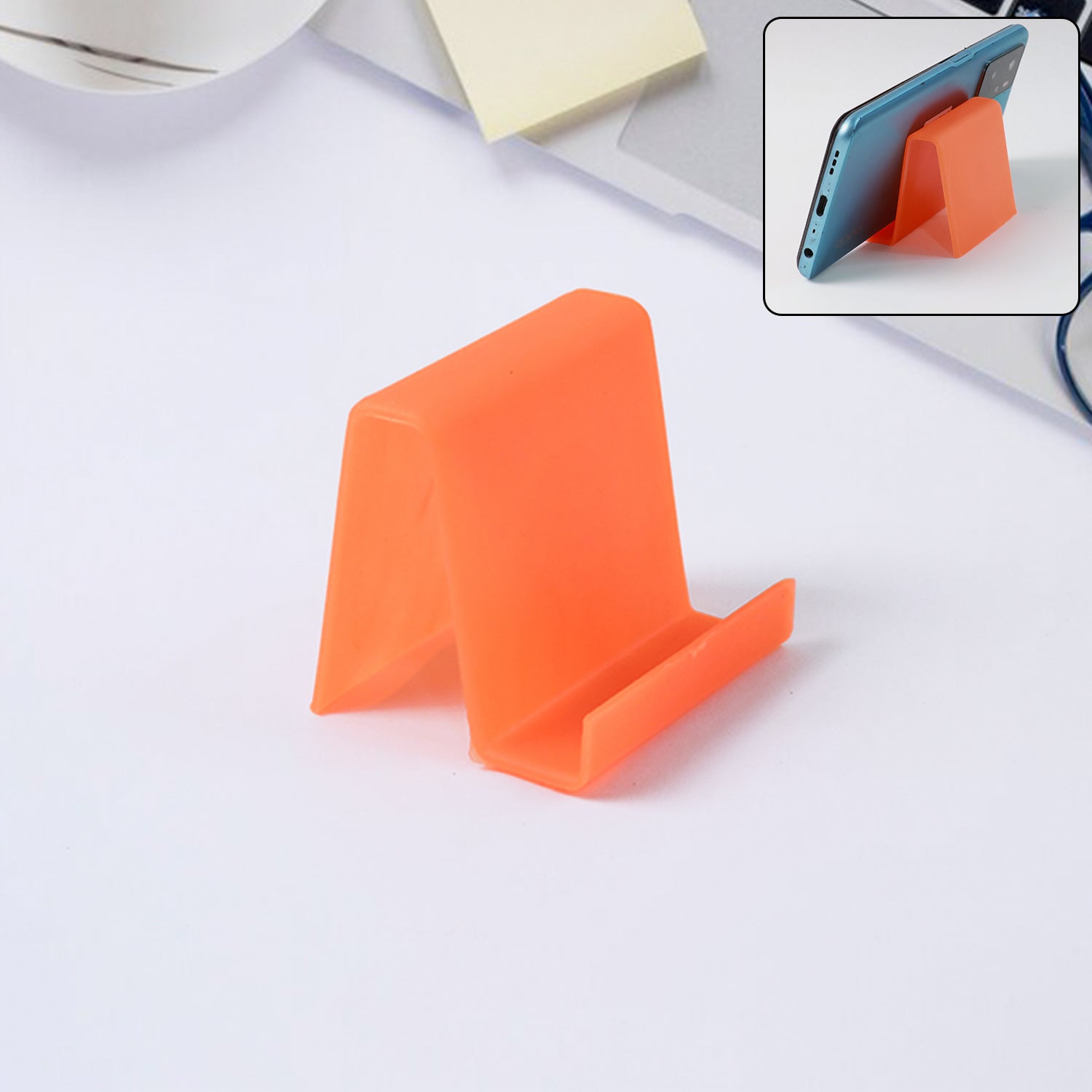 Durable Plastic Mobile Phone Stand With Angled Support (1 Pc  Mix Color) Wukusy