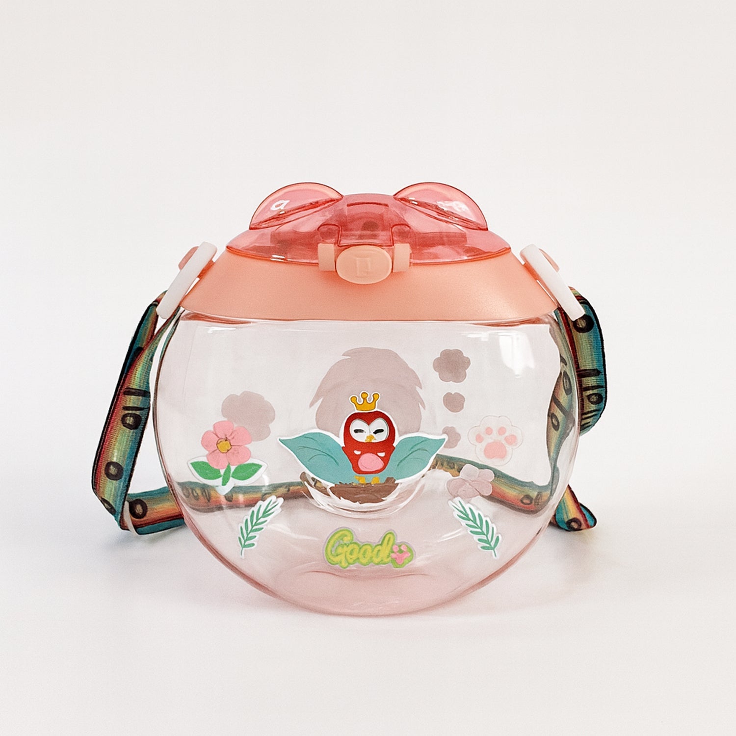 Round Belly Shape Kids Water Bottle (400ml  1 Set ) Wukusy