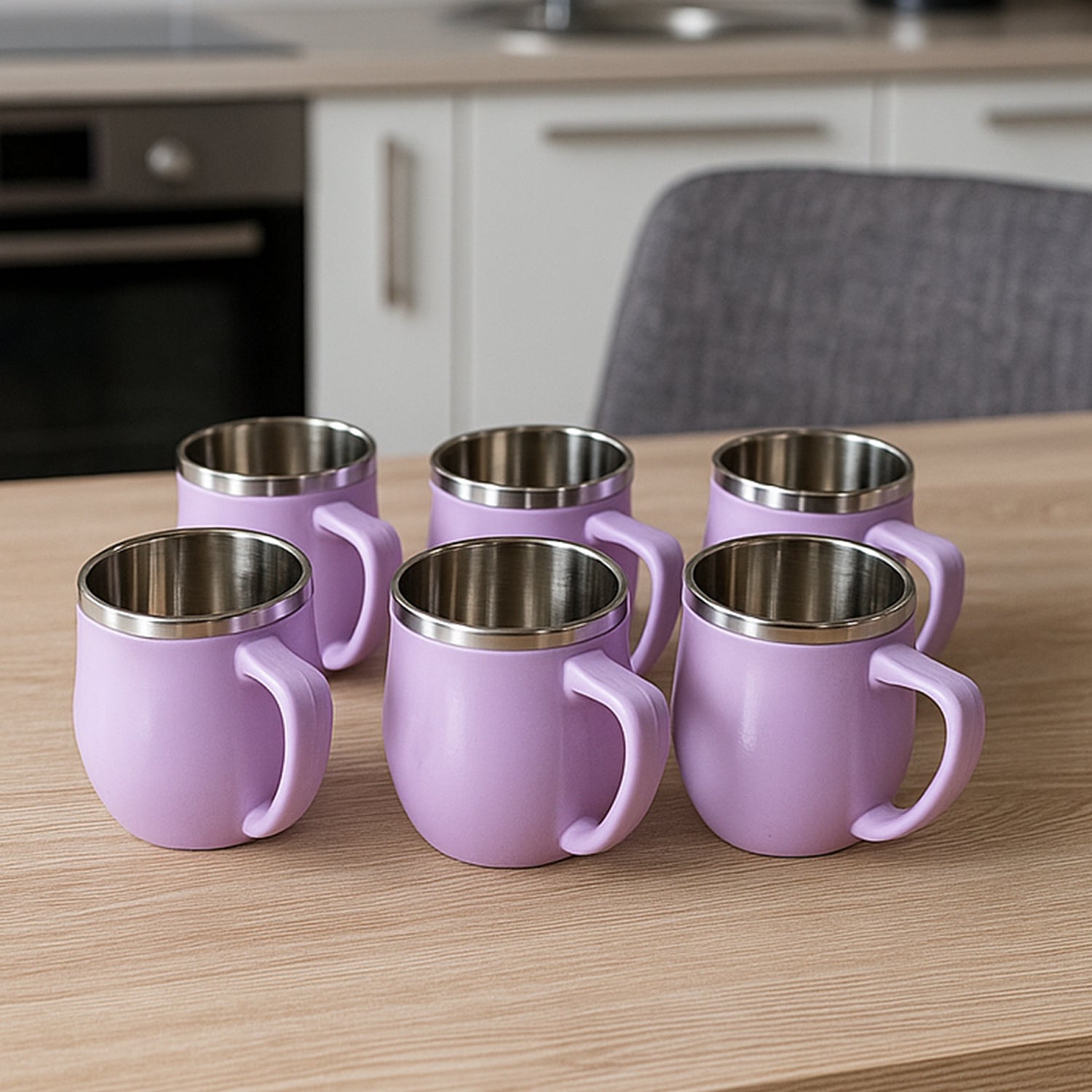 Apex Chit-chat Double Wall Stainless Steel Mug Set (6pc200ml) Approx Wukusy