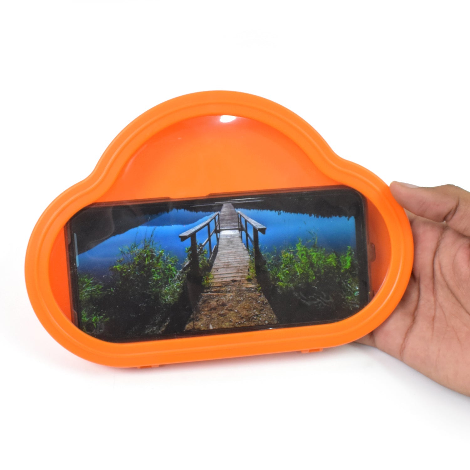 Smartphone  Mobile Stand Waterproof Case Smartphone Stand Case (1 Pc Orange) Wukusy