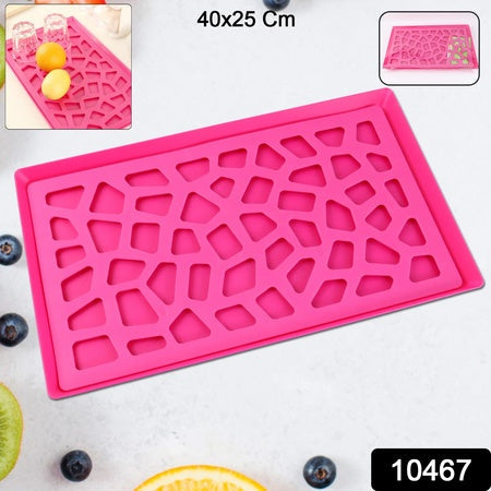 Plastic Kitchen Tray With Modern Hollow Design (40x25 Cm) Wukusy