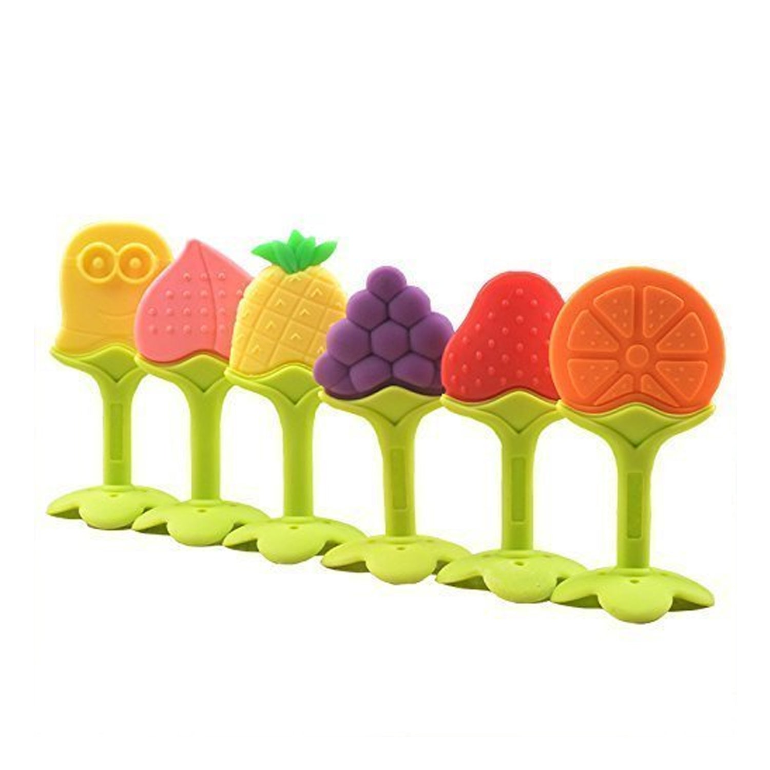 4490 Silicone Fruit Shape Teether Toy Food Grade Silicon Teether Use For Baby  Toddlers  Infants  Children Wukusy