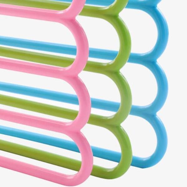 587 5 In 1 Multipurpose Plastic Hanger Assorted (5-layer) Wukusy