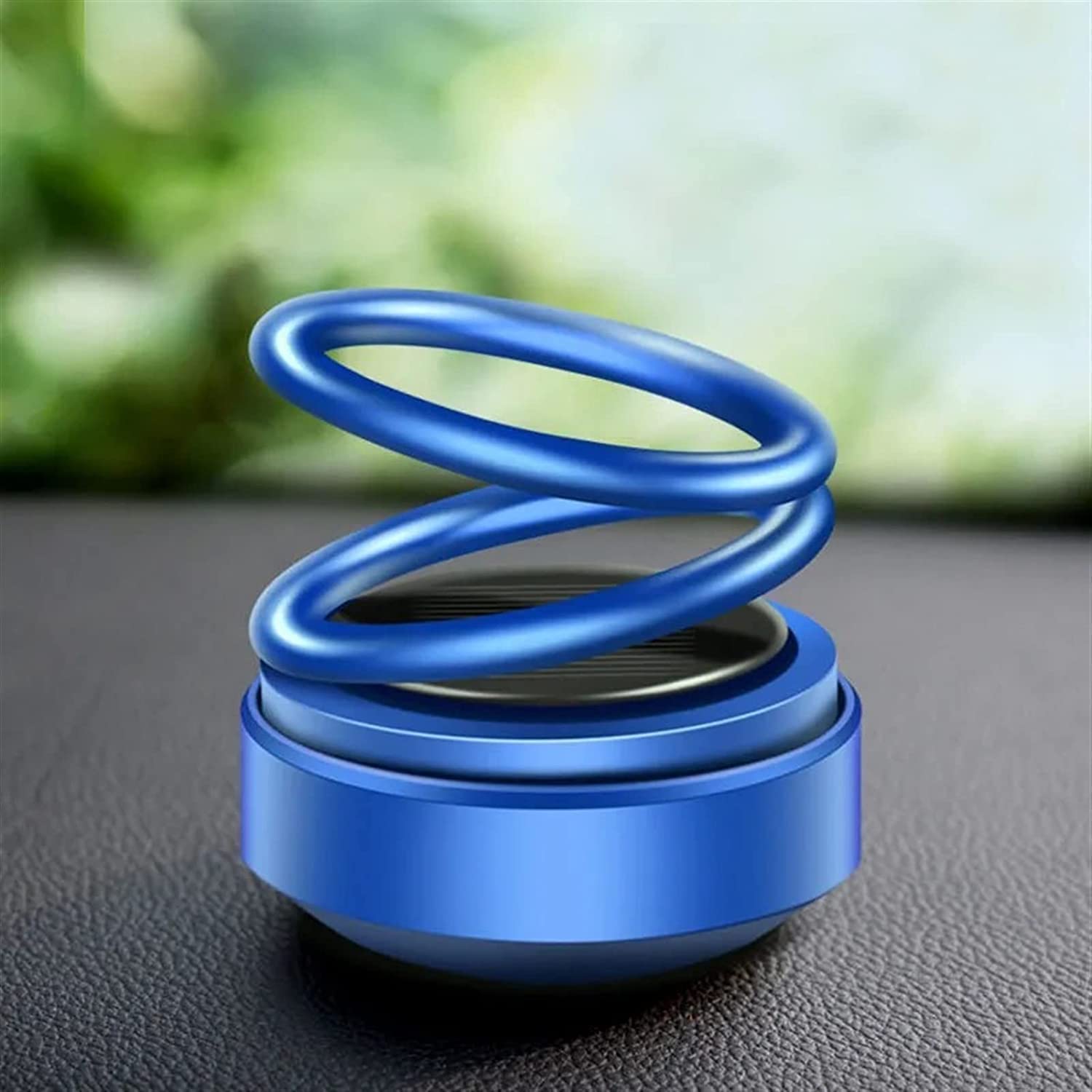 6319 Solar Power Car Aroma Diffuser 360double Ring Rotating Design Car Fragrance Diffuser Car Perfume Air Freshener For Dashboard Home Office Wukusy