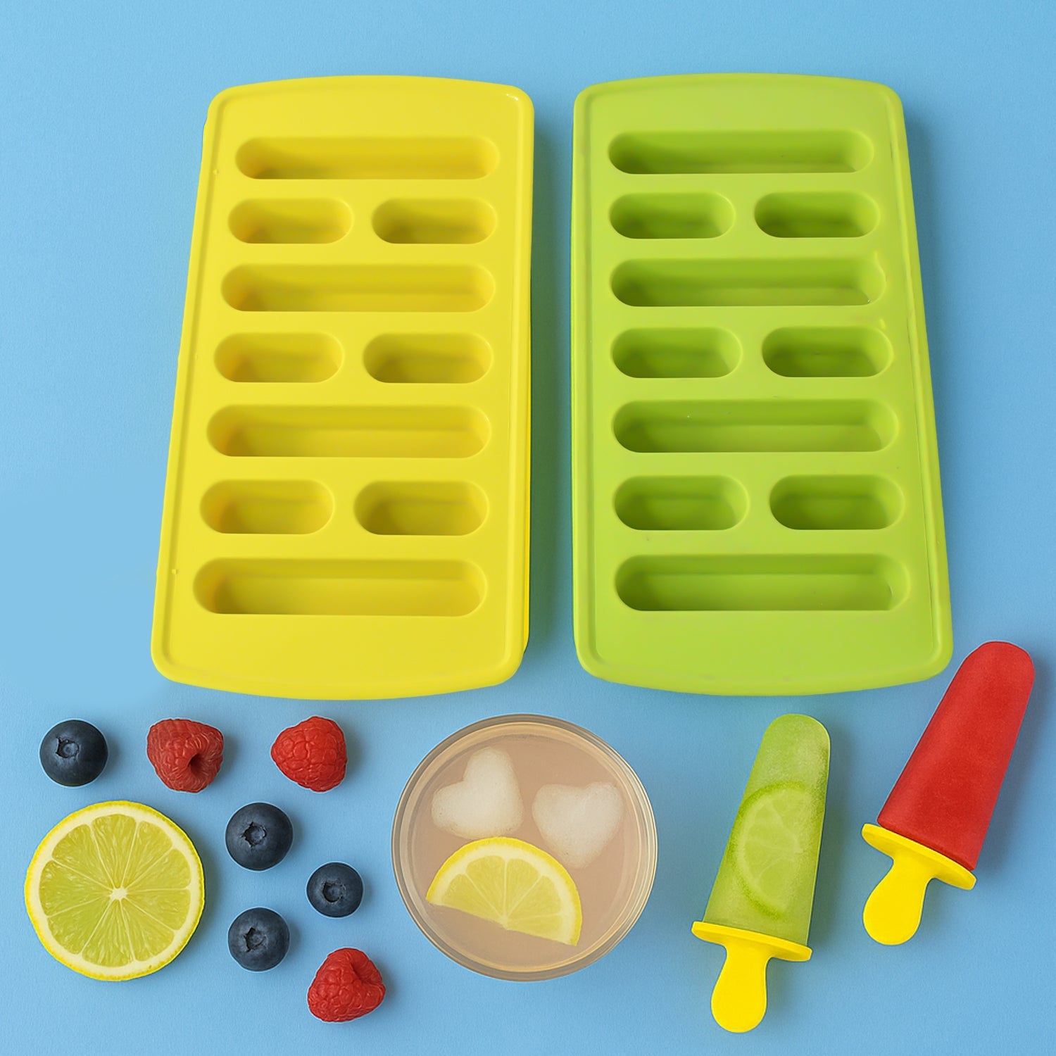Plastic Ice Cube Tray Set (4 Pc) Wukusy