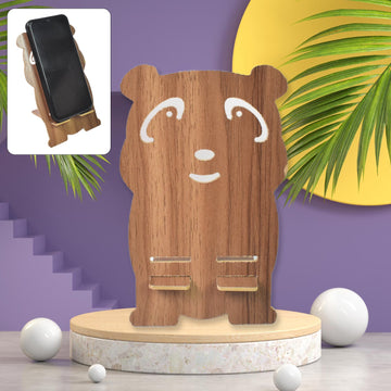 Wooden Cartoon Shape Design Mobile Stand  (1 Pc) Wukusy